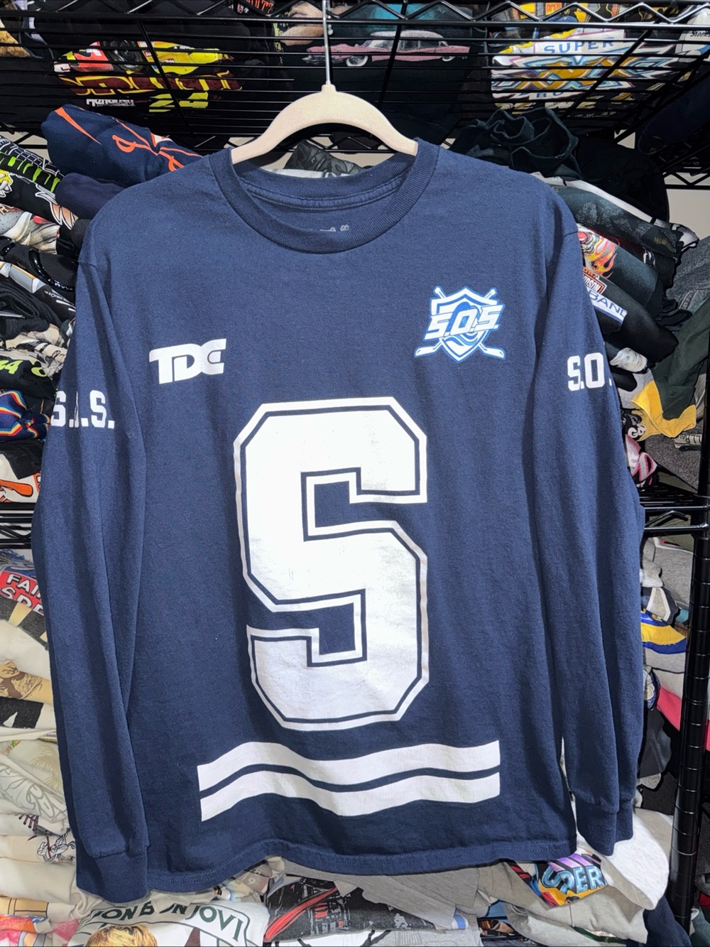 SZA TDE S.O.S. Tour Navy Longsleeve Shirt Size M
